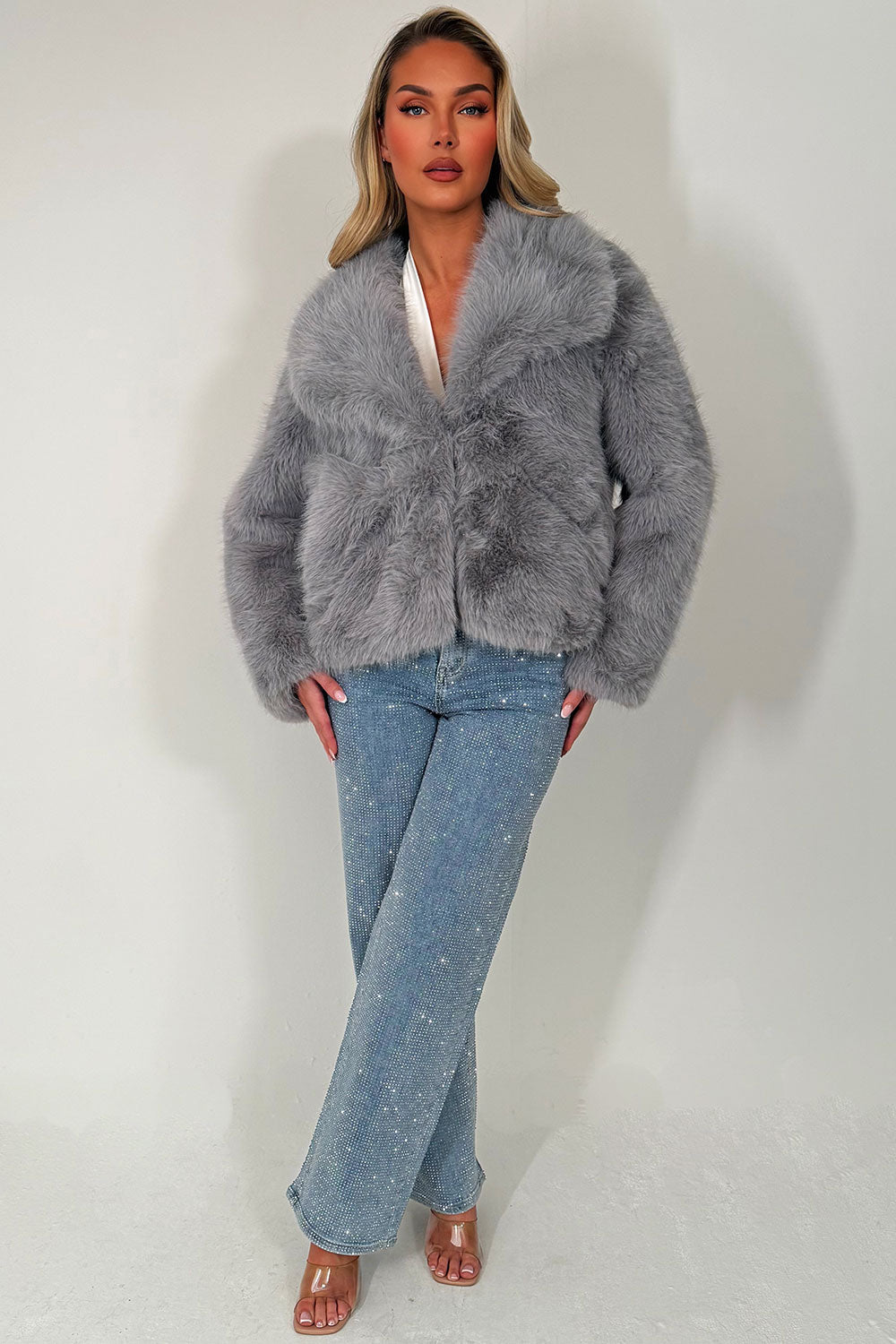 Ellis | Women’s collared faux fur jacket