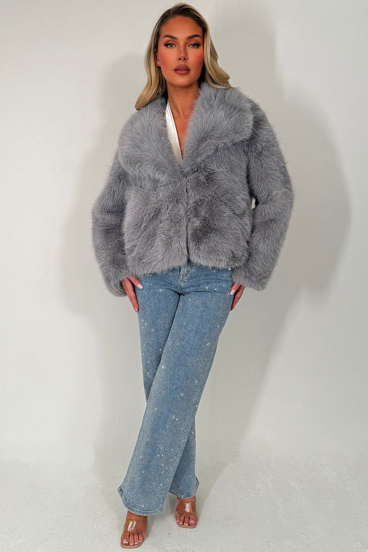 Ellis | Women’s collared faux fur jacket