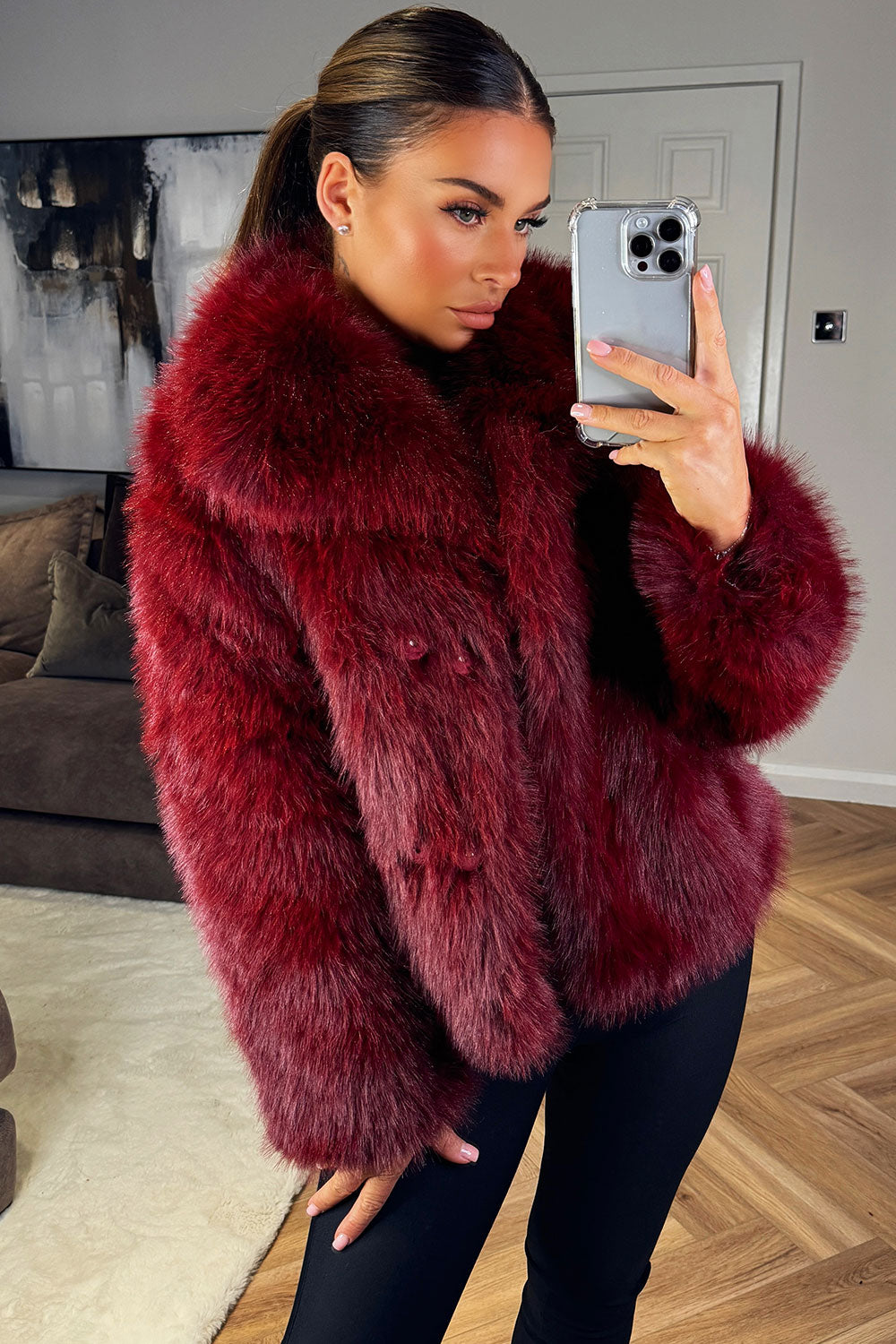 Rory | Women’s short plush faux fur jacket