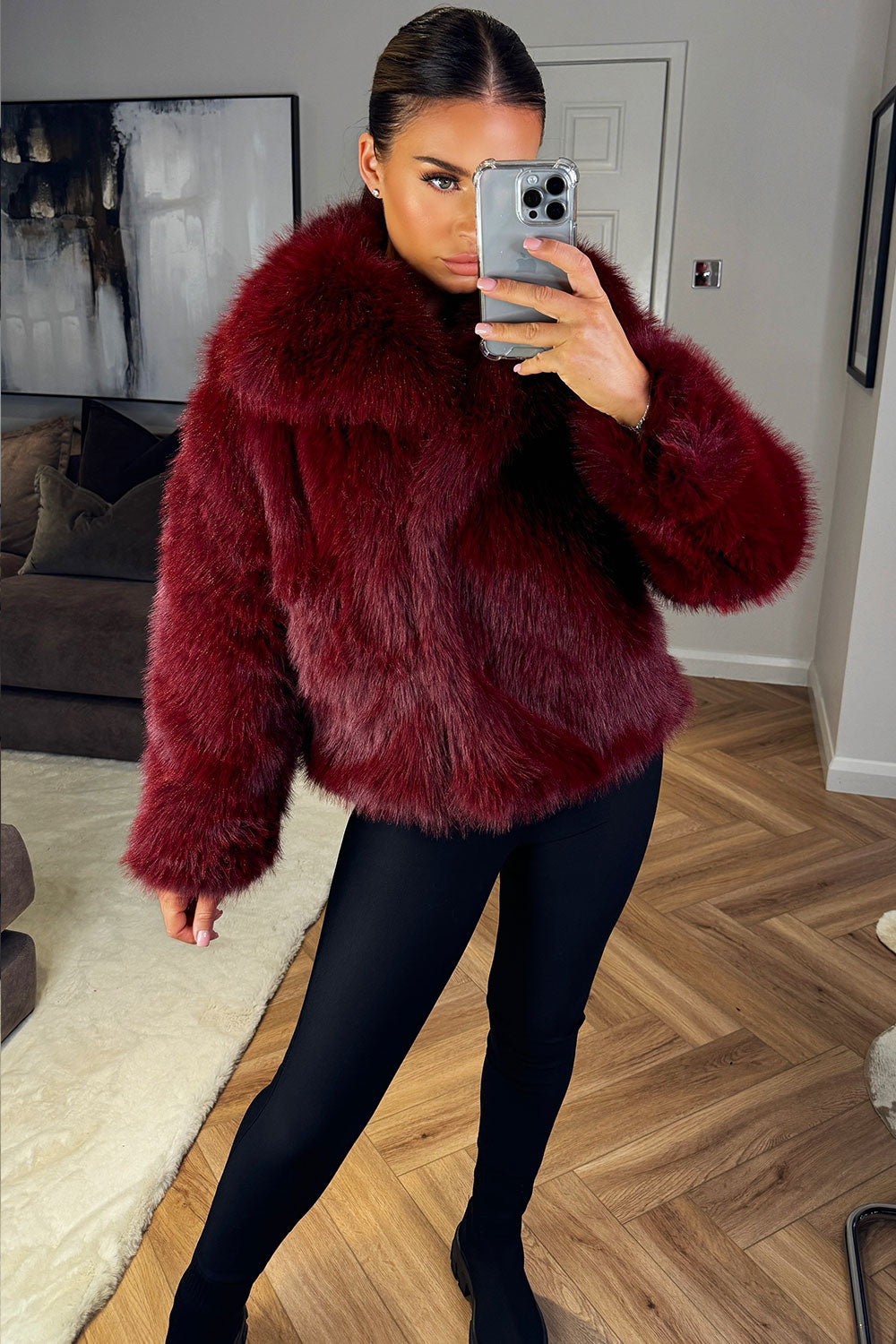 Rory | Women’s short plush faux fur jacket