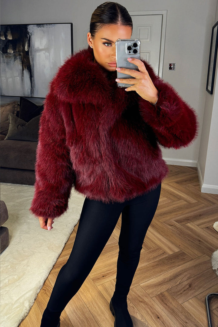 Rory | Women’s short plush faux fur jacket