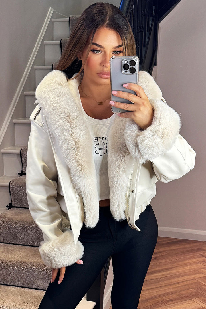 Tenley | Women’s faux fur bomber jacket