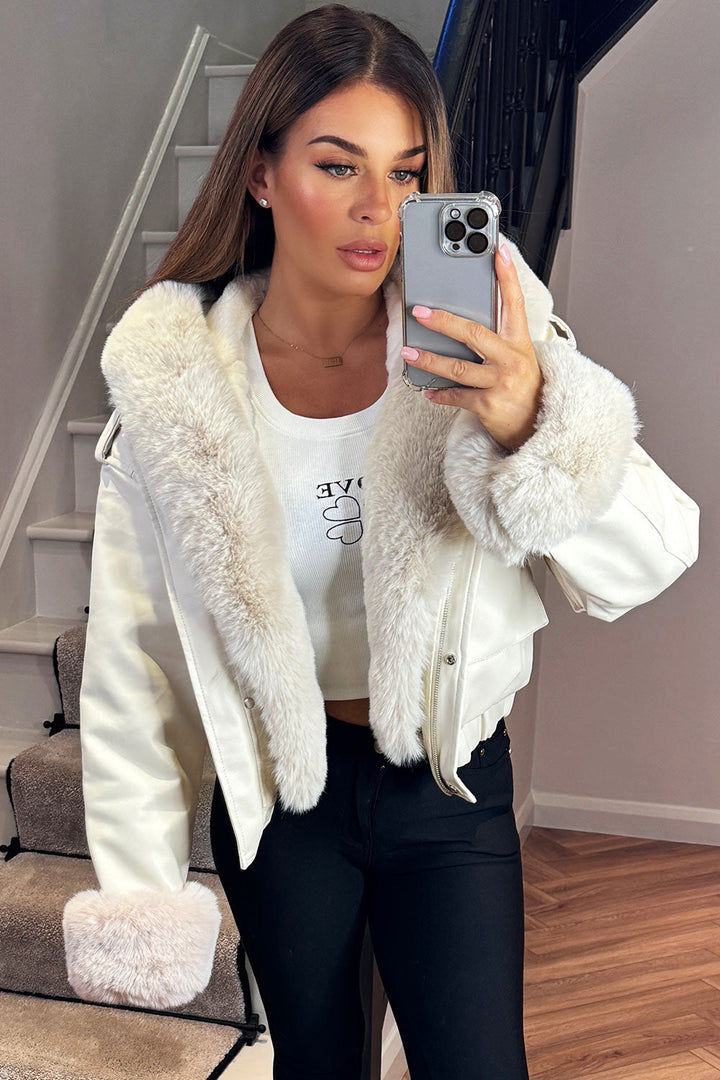 Tenley | Women’s faux fur bomber jacket