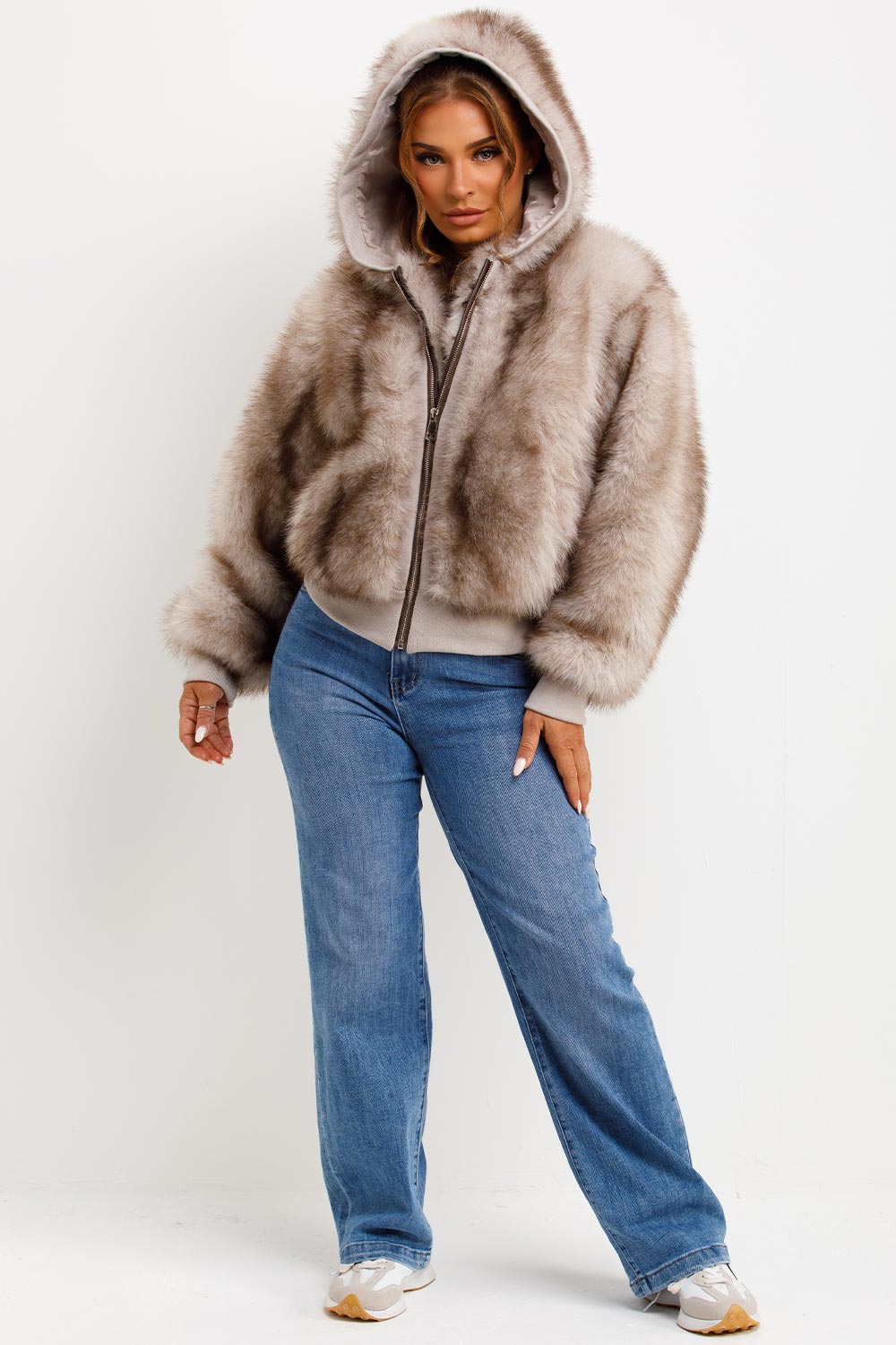Evie |  Women’s hooded faux fur jacket