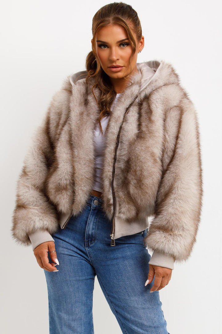 Evie |  Women’s hooded faux fur jacket