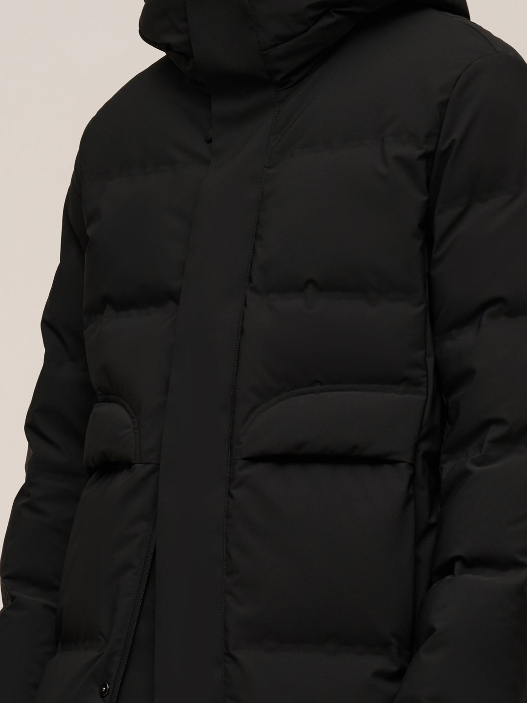 Corvyn | Women’s long hooded winter coat with a streamlined thermal silhouette