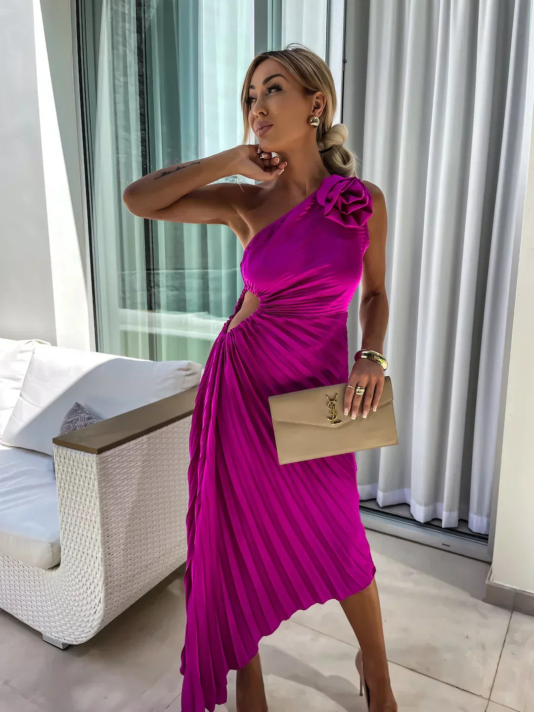 Rosalyn | Women's chic pleated dress