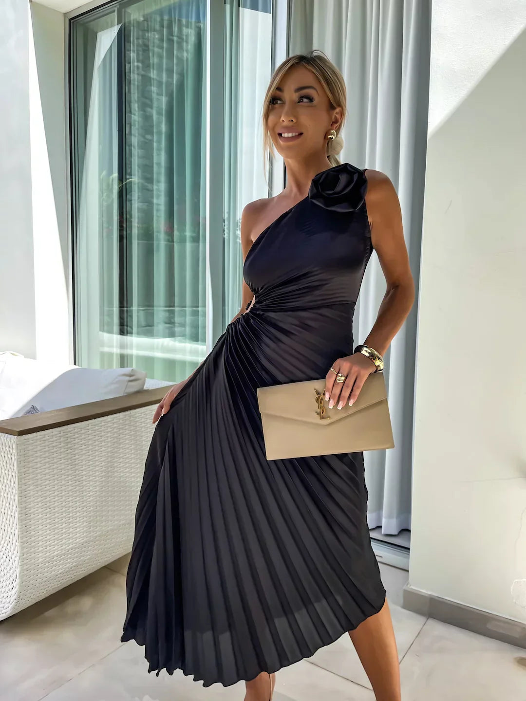 Rosalyn | Women's chic pleated dress