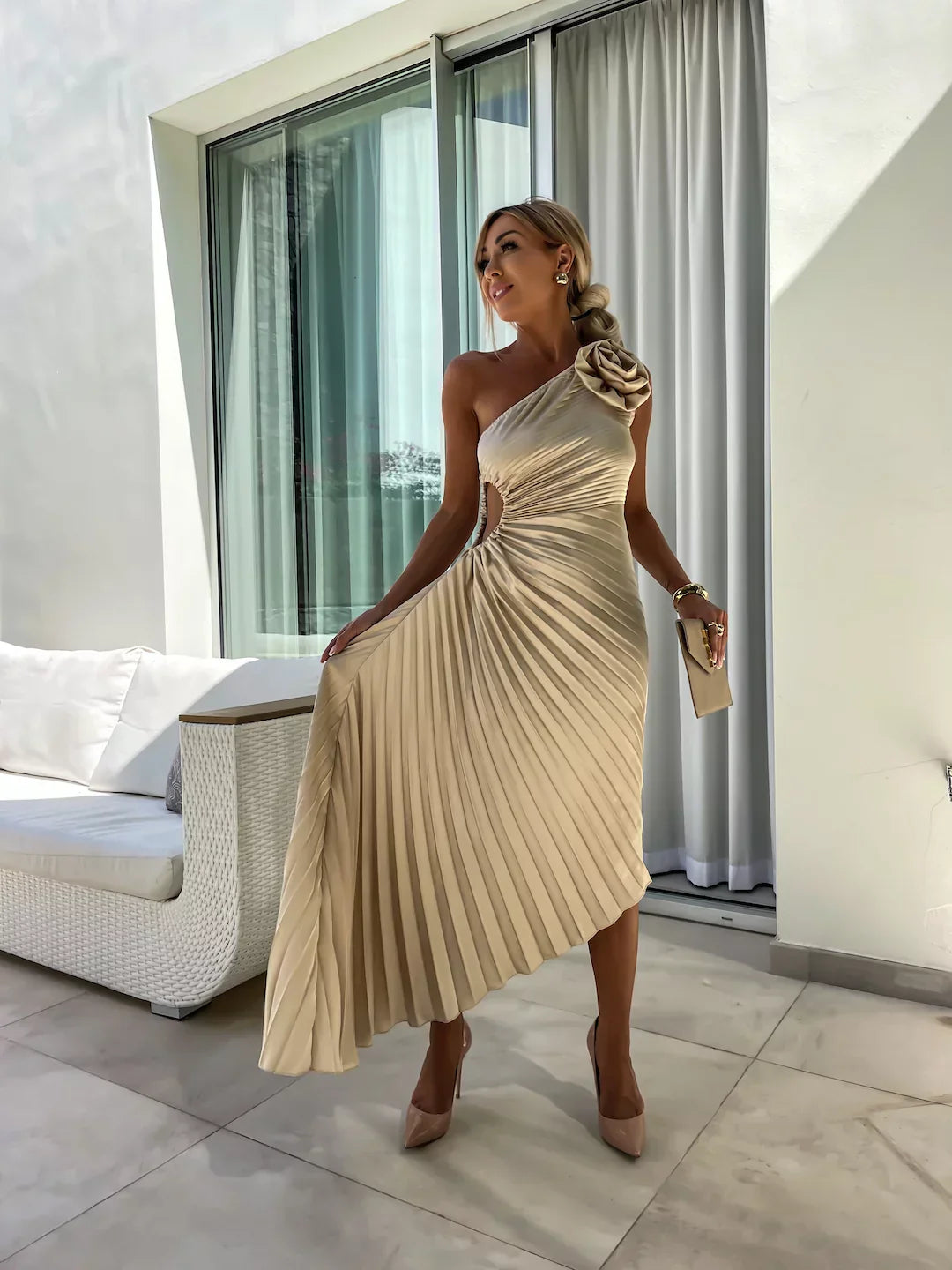 Rosalyn | Women's chic pleated dress