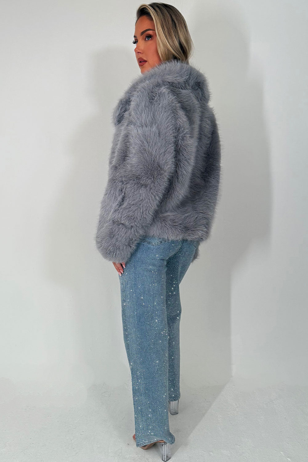Ellis | Women’s collared faux fur jacket