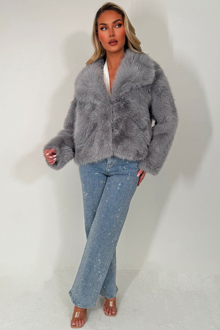 Ellis | Women’s collared faux fur jacket