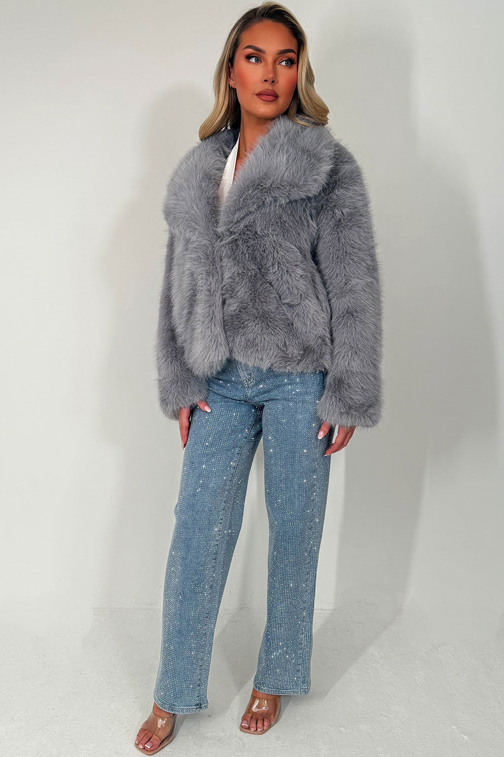 Ellis | Women’s collared faux fur jacket