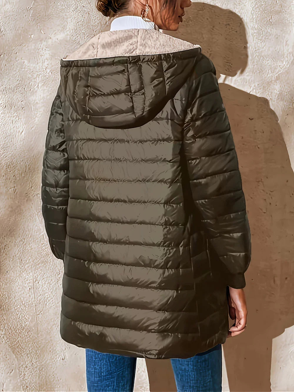 Jessie | Women’s quilted mid-length hooded jacket