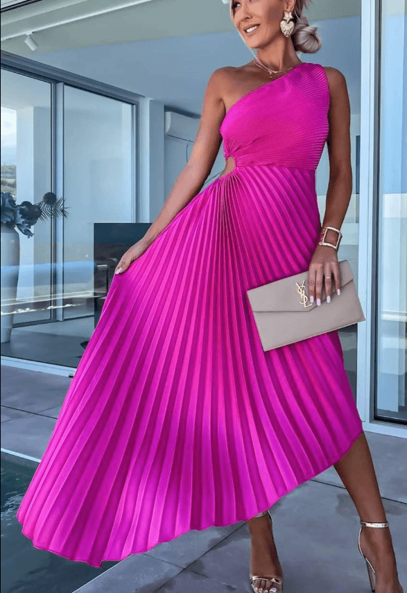 Regina | Women's dress with one-shoulder cut