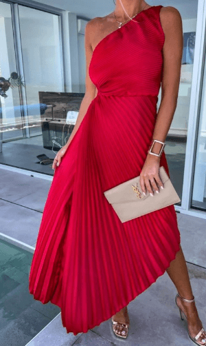 Regina | Women's dress with one-shoulder cut