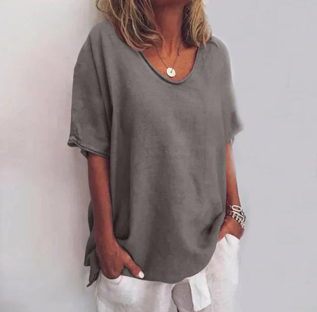 Arabella | Women's v-neck relaxed fit blouse