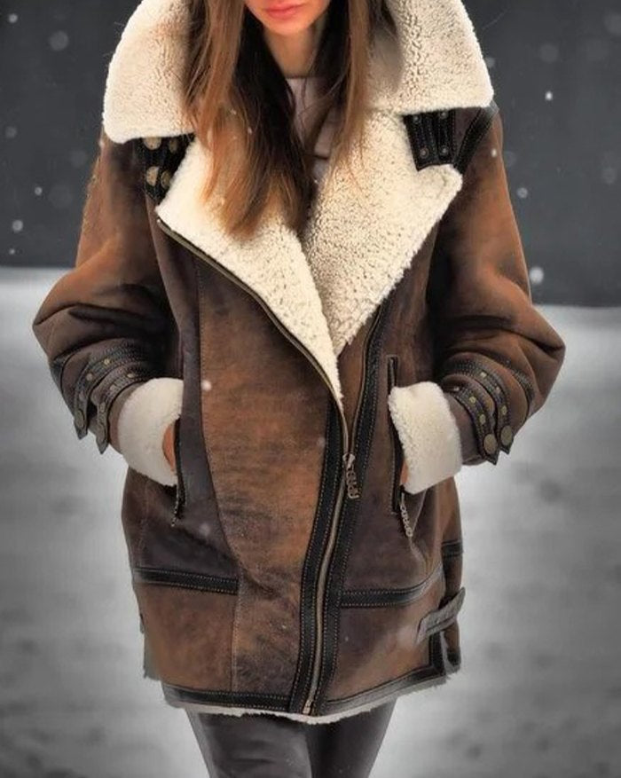 Winona | Women’s faux shearling aviator jacket