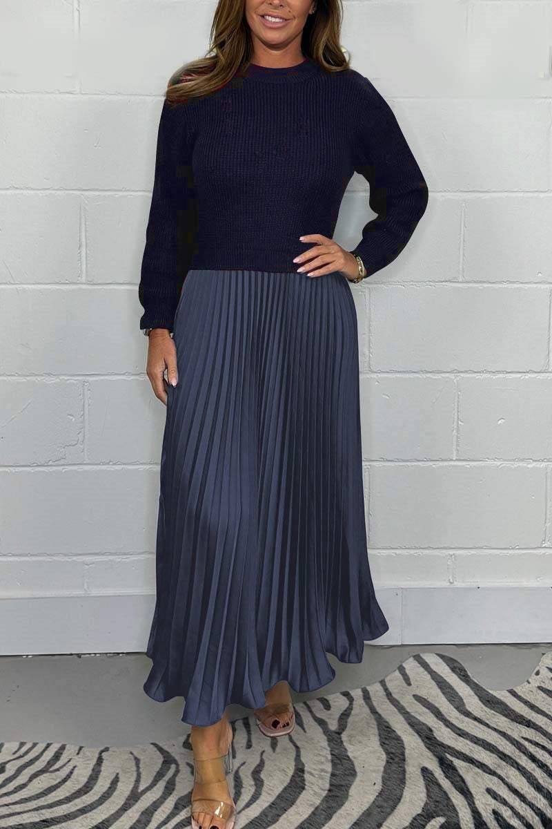 Viv | Women’s knitted sweater with cable pattern and folded collar