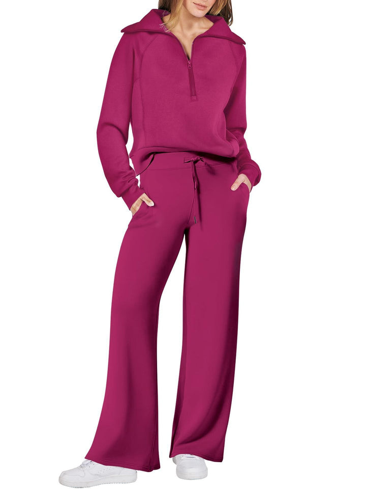 Alma | Women’s two-piece lounge set with long sleeves and zip detail
