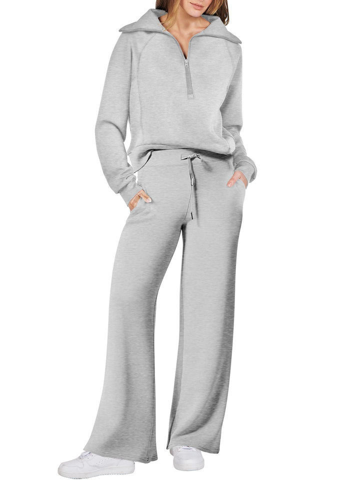 Alma | Women’s two-piece lounge set with long sleeves and zip detail