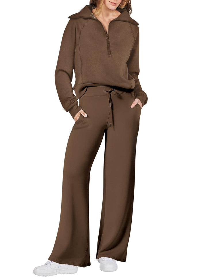 Alma | Women’s two-piece lounge set with long sleeves and zip detail