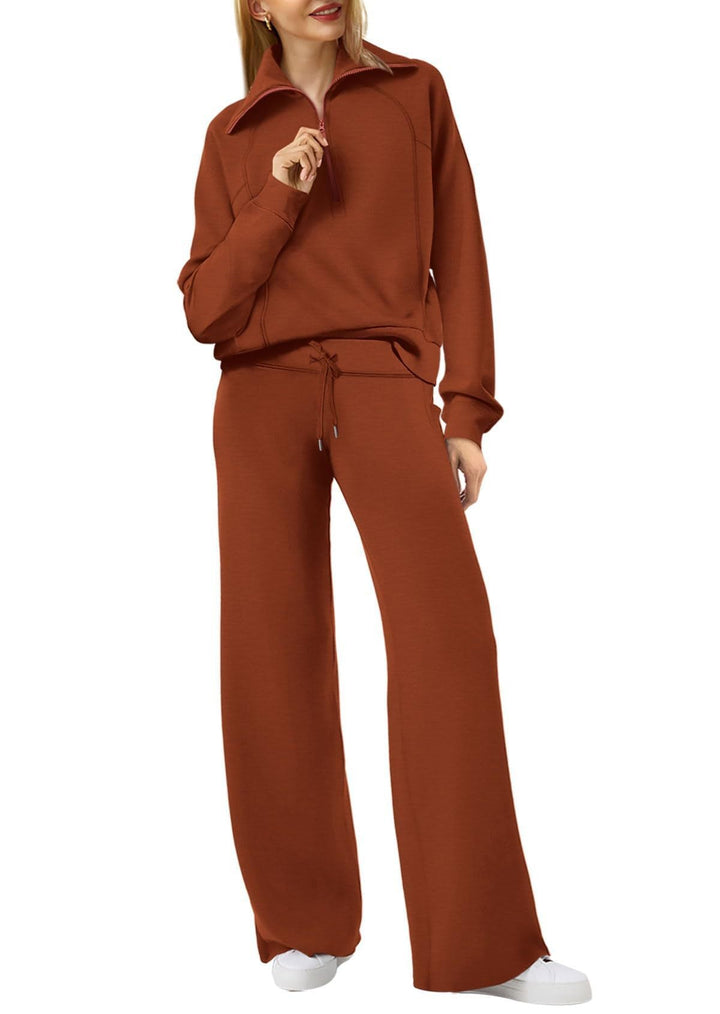 Alma | Women’s two-piece lounge set with long sleeves and zip detail