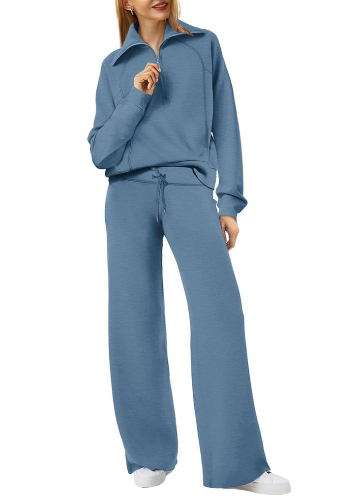 Alma | Women’s two-piece lounge set with long sleeves and zip detail