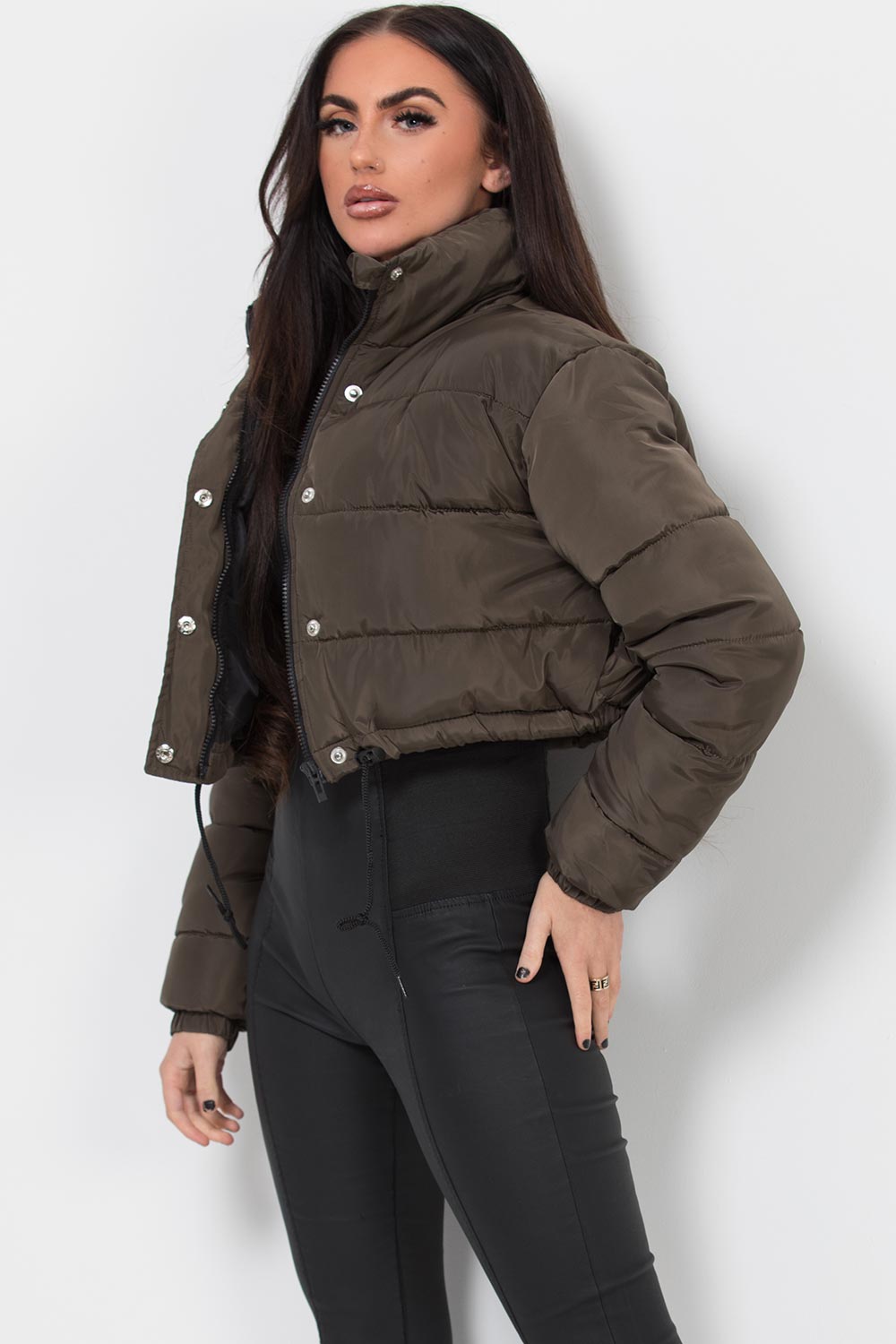 Mariah | Women’s cropped puffer jacket with drawstring hem
