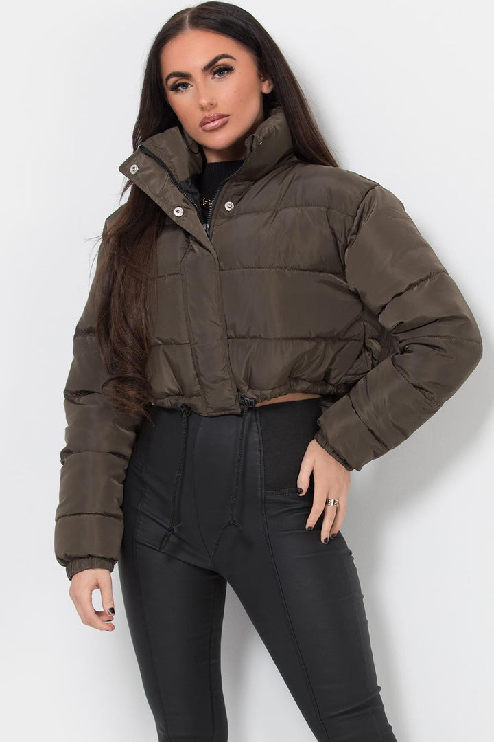 Mariah | Women’s cropped puffer jacket with drawstring hem