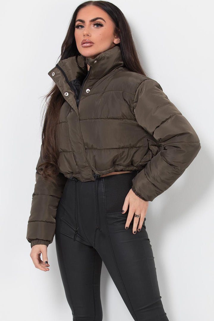 Mariah | Women’s cropped puffer jacket with drawstring hem