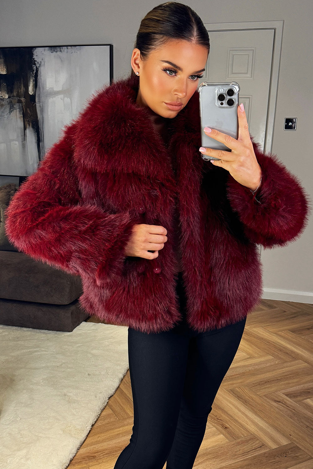 Rory | Women’s short plush faux fur jacket