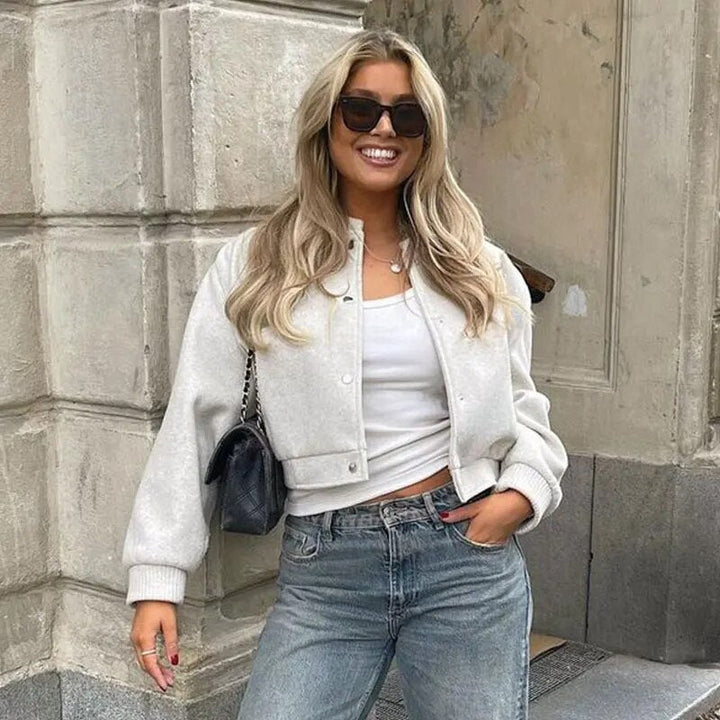 Jane | Women’s cropped bomber jacket with modern cut and versatile style