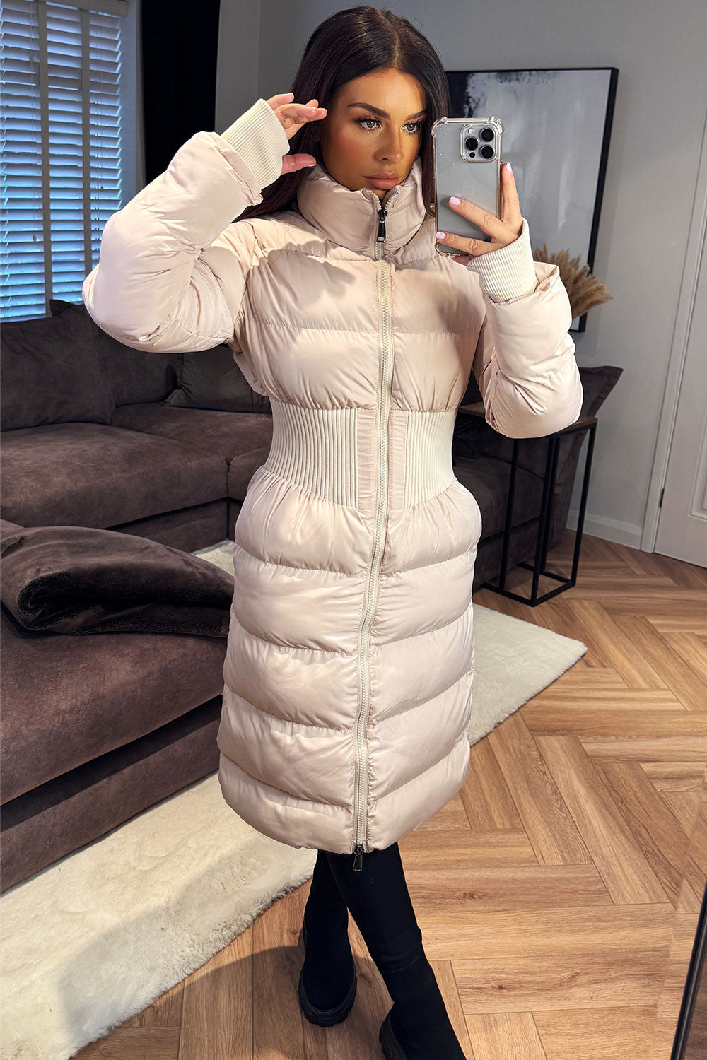 Lyrica | Women’s puffer coat with contour structured detail