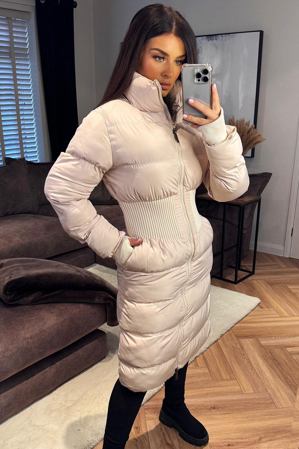 Lyrica | Women’s puffer coat with contour structured detail
