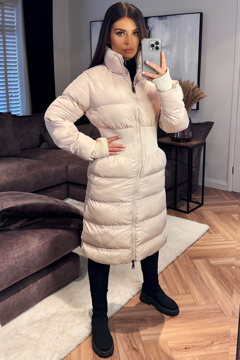 Lyrica | Women’s puffer coat with contour structured detail