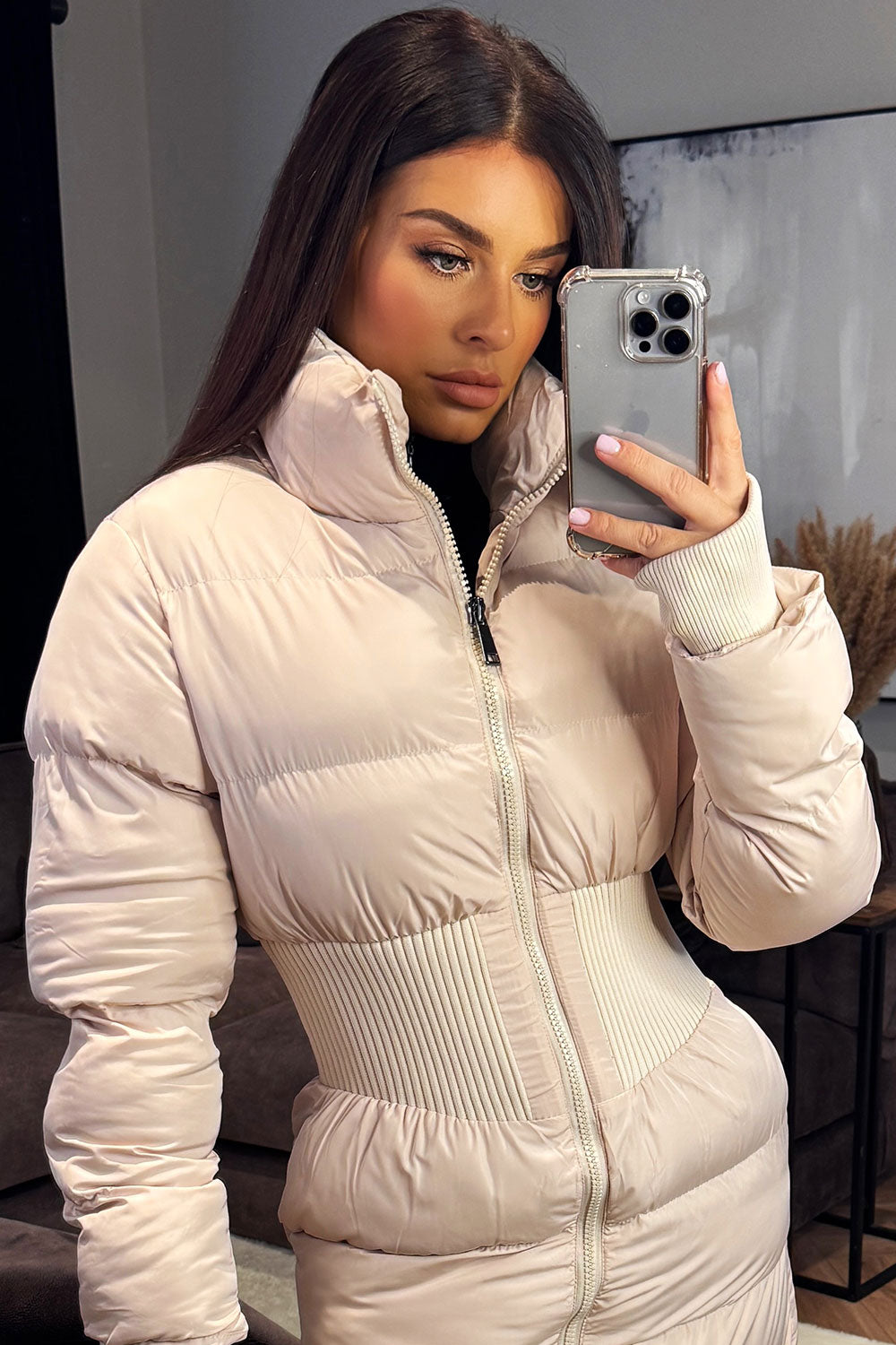 Lyrica | Women’s puffer coat with contour structured detail