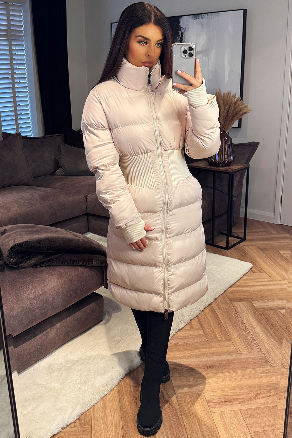 Lyrica | Women’s puffer coat with contour structured detail