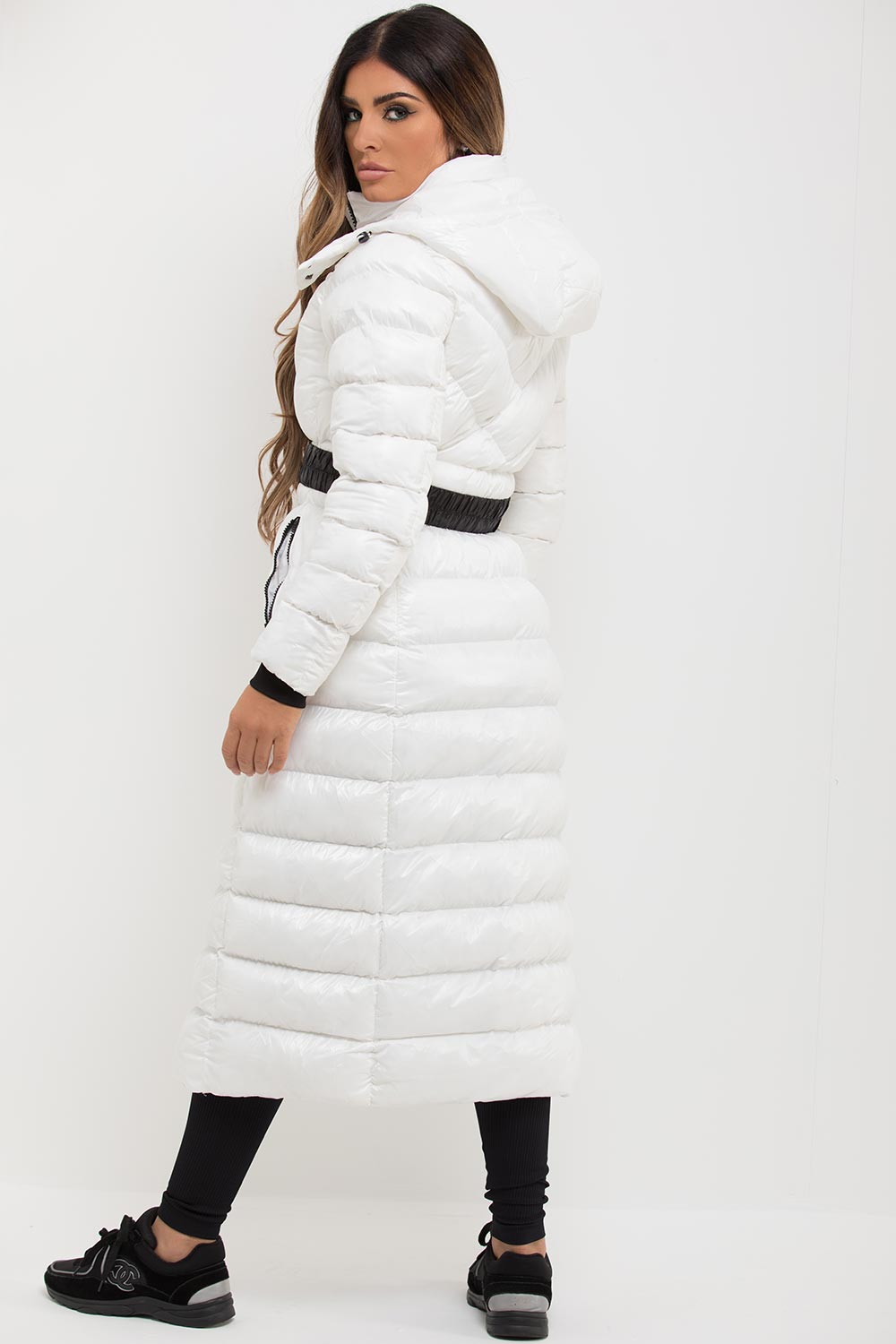 Odessa | Women’s hooded longline belted puffer coat