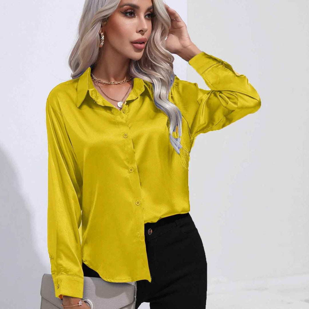 Giulia | Shiny blouse with a glossy finish for elegant styling
