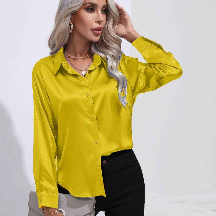 Giulia | Shiny blouse with a glossy finish for elegant styling