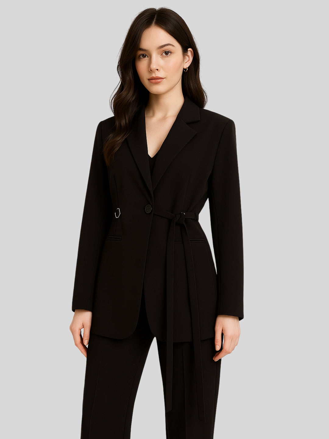 Samirah | Women’s slim suit blazer with button closure and regular fit