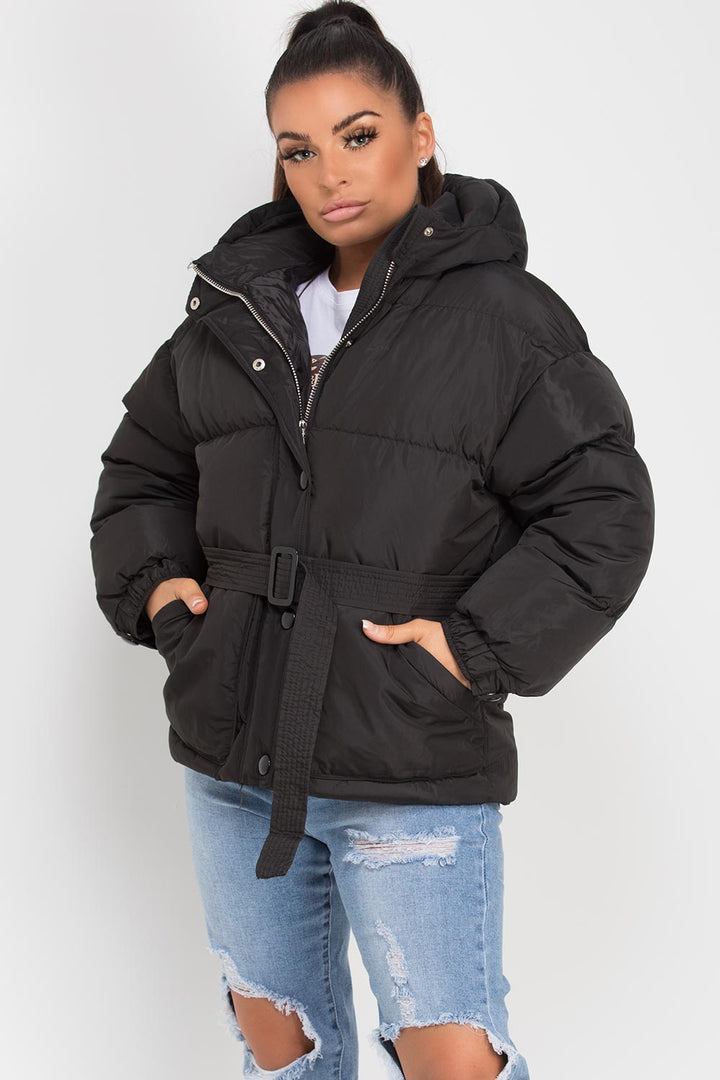 Wrenlee | Women’s padded jacket with belt