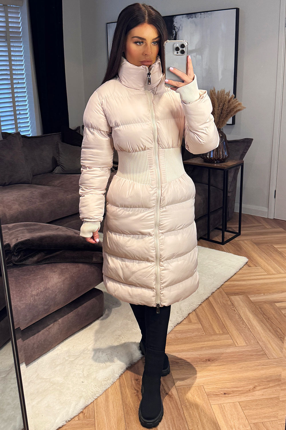 Lyrica | Women’s puffer coat with contour structured detail