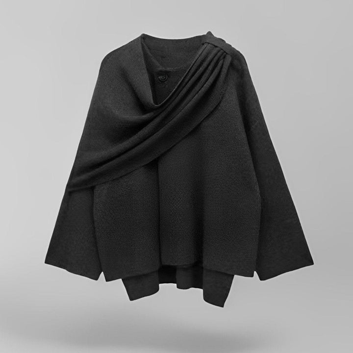 Shane | Women’s cape coat with asymmetrical cut and flowing shape