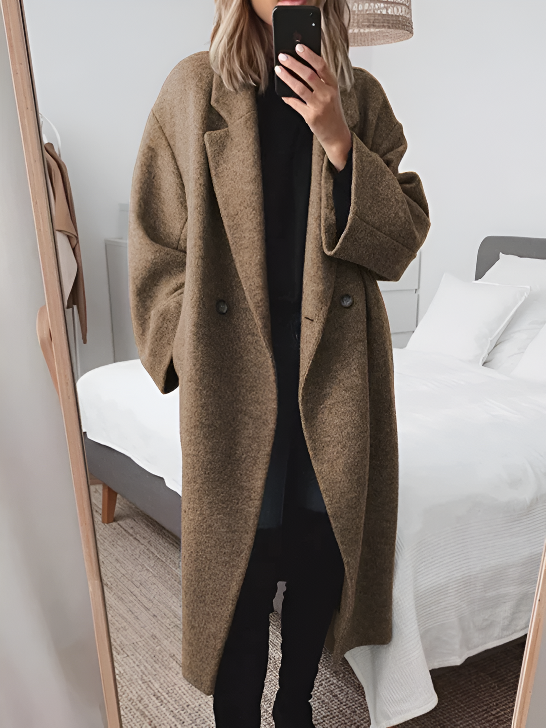 Charie | Women’s oversized wool blend trench coat