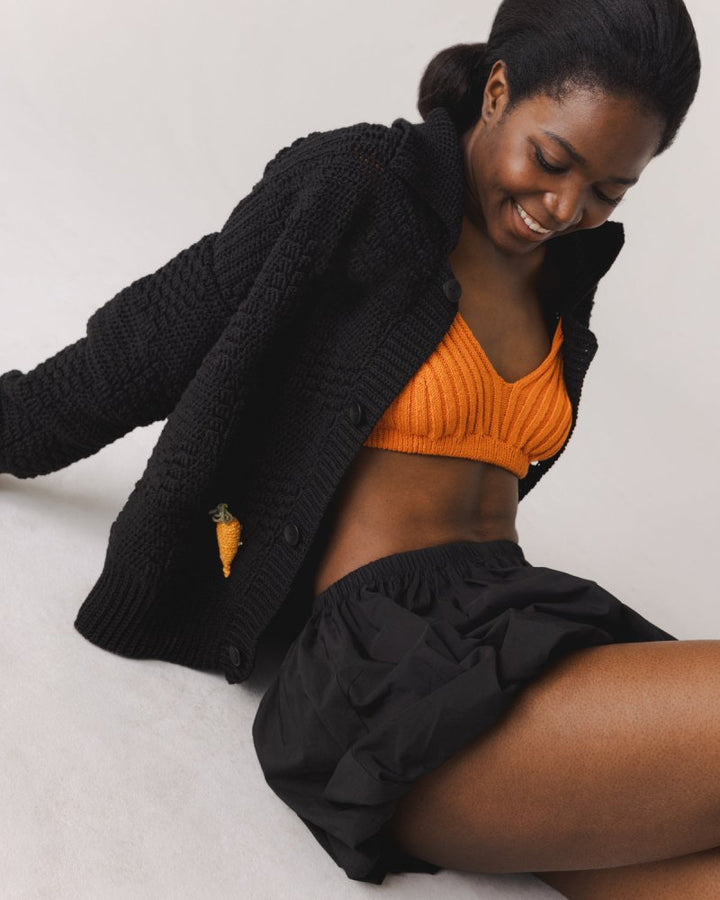 Melina | Women's handcrafted crochet bomber jacket