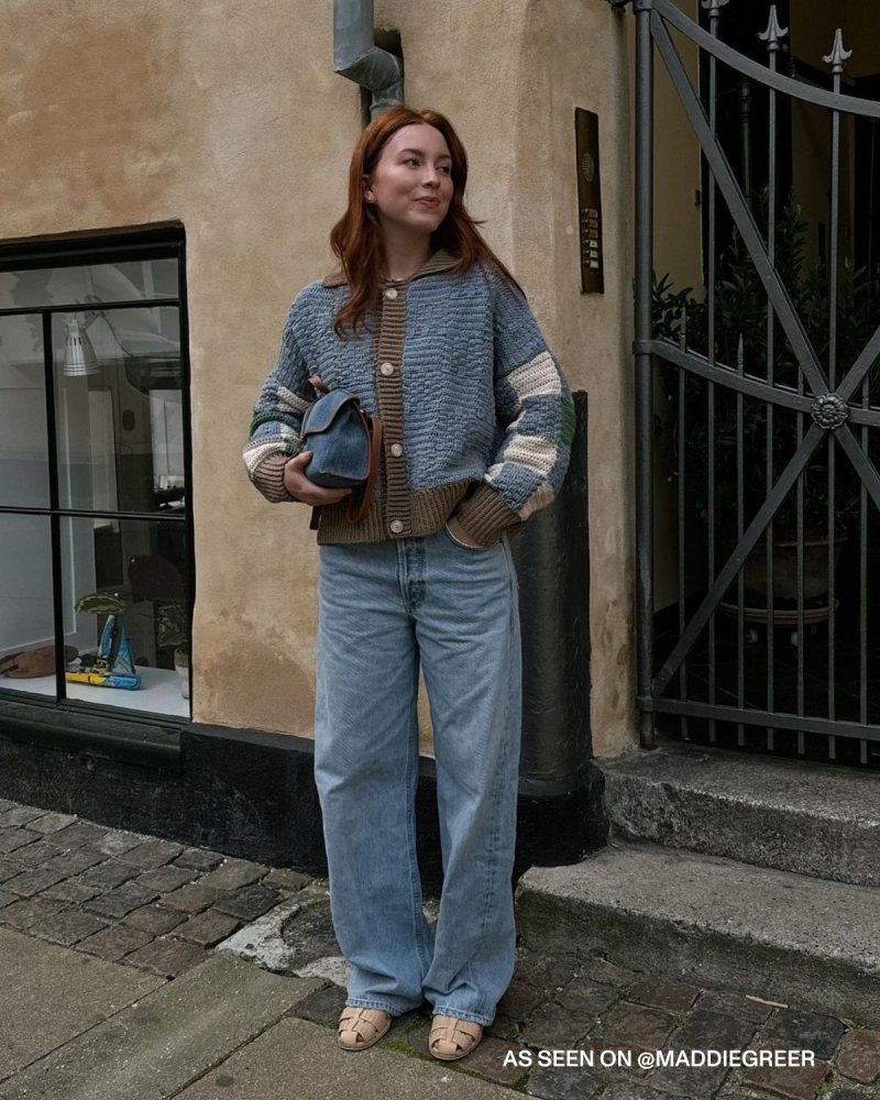 Isabela | Women’s color block crochet knit jacket