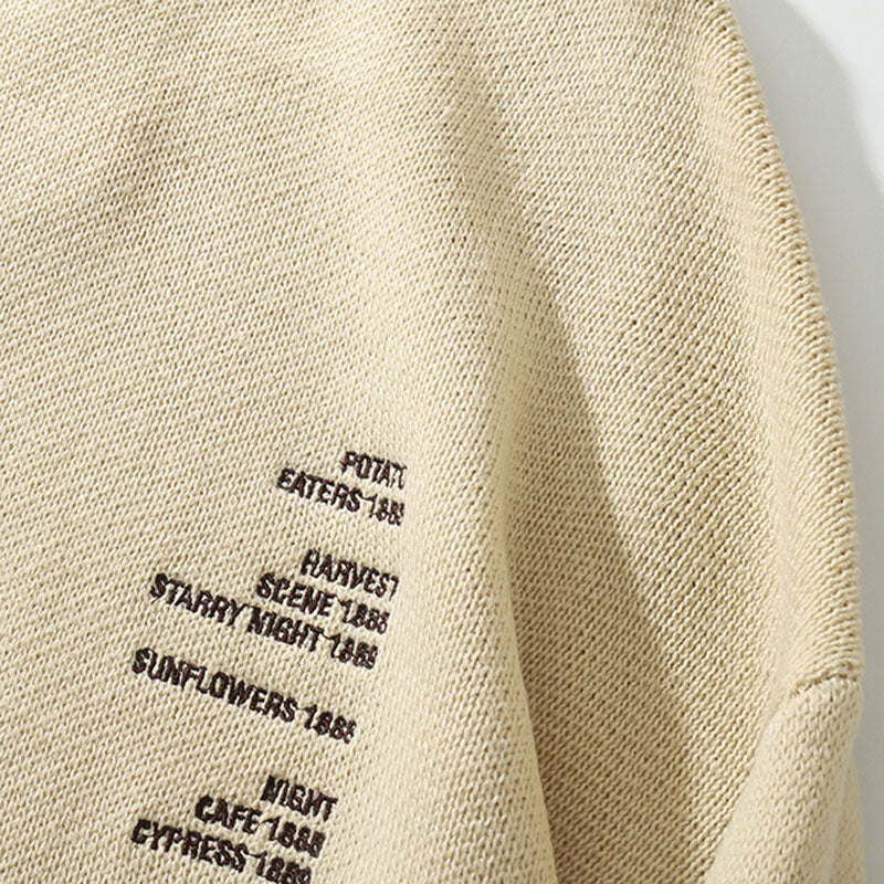 Raina | Women’s retro sweater with patchwork pattern and round neck