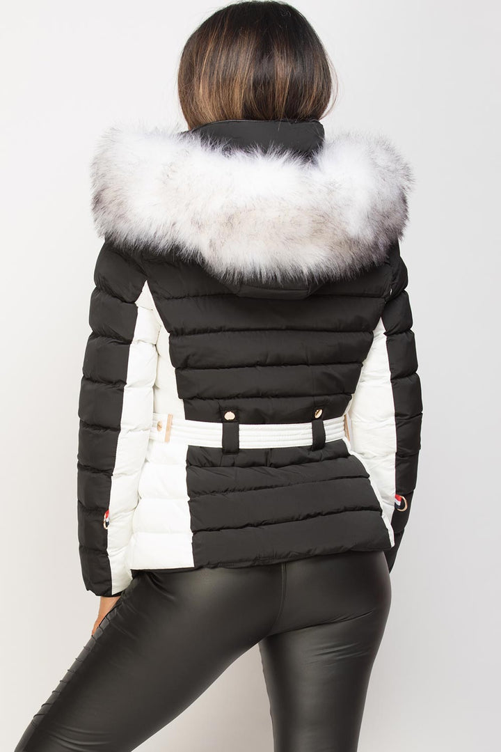 Nayelis | Women’s padded puffer jacket with detachable faux fur hood