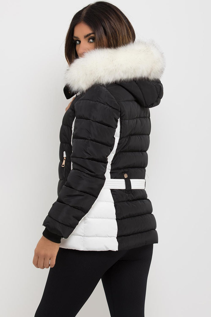 Nayelis | Women’s padded puffer jacket with detachable faux fur hood